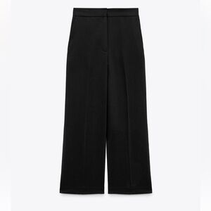 Zara Black Cropped Culottes Women’s Medium Wide Leg Dress Pants Like New